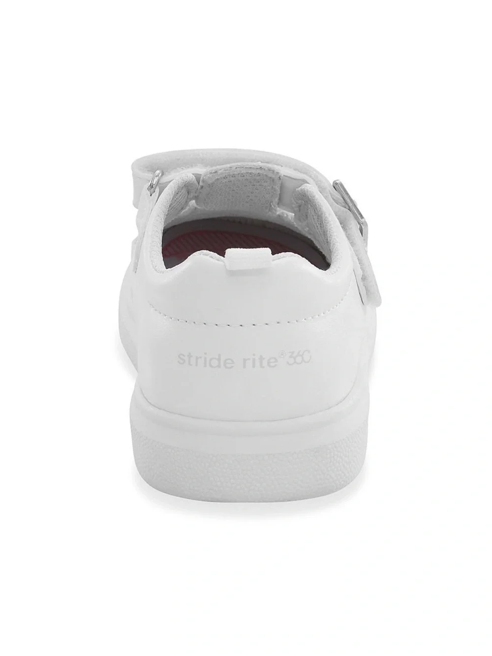 Stride Rite White Mary Jane School Shoe with Buckle Strap